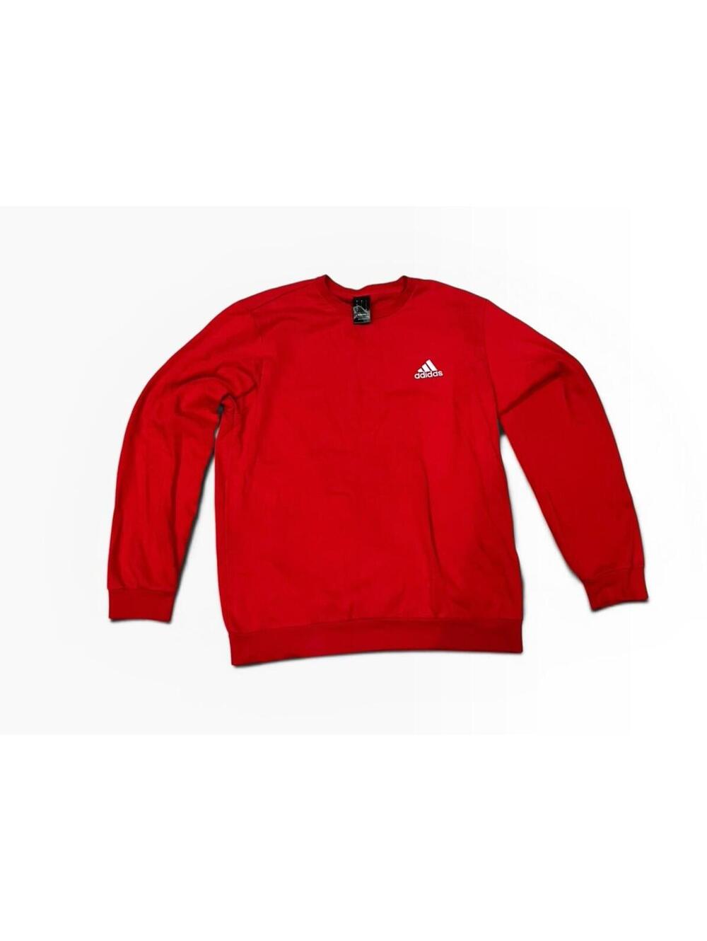 Adidas Crewneck Sweatshirt Mens Large Red Logo Pullover